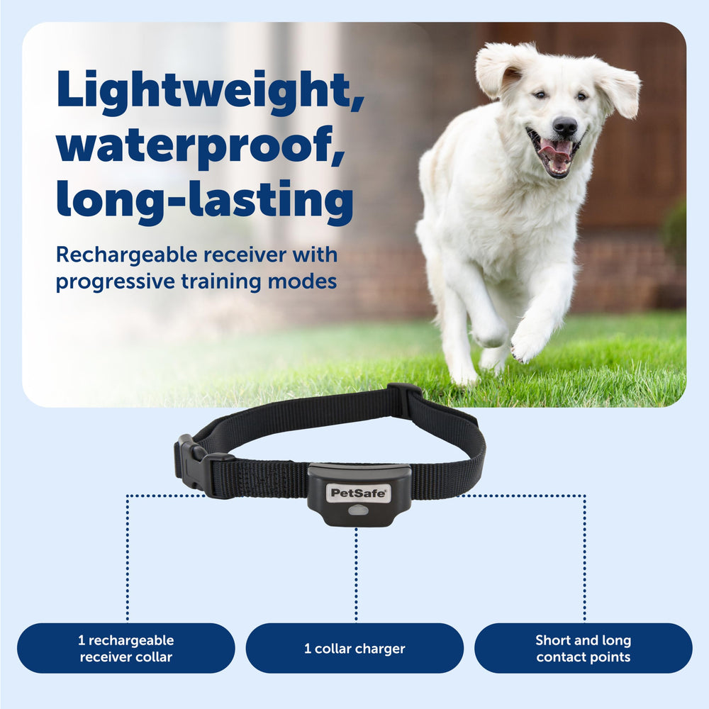 PetSafe receiver collar neck-adjustment—fits 6 to 26 inch necks for versatile sizing.