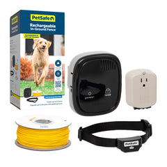 PetSafe rechargeable in-ground fence transmitter provides reliable yard boundary.