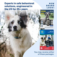PetSafe remote trainer control panel shows tone, vibration, and static options for versatile training.