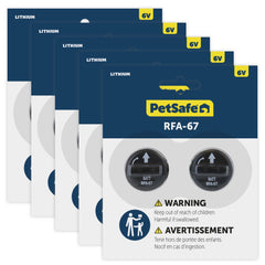 PetSafe RFA-67 battery pack front view shows the 10-battery bundle for reliable power.