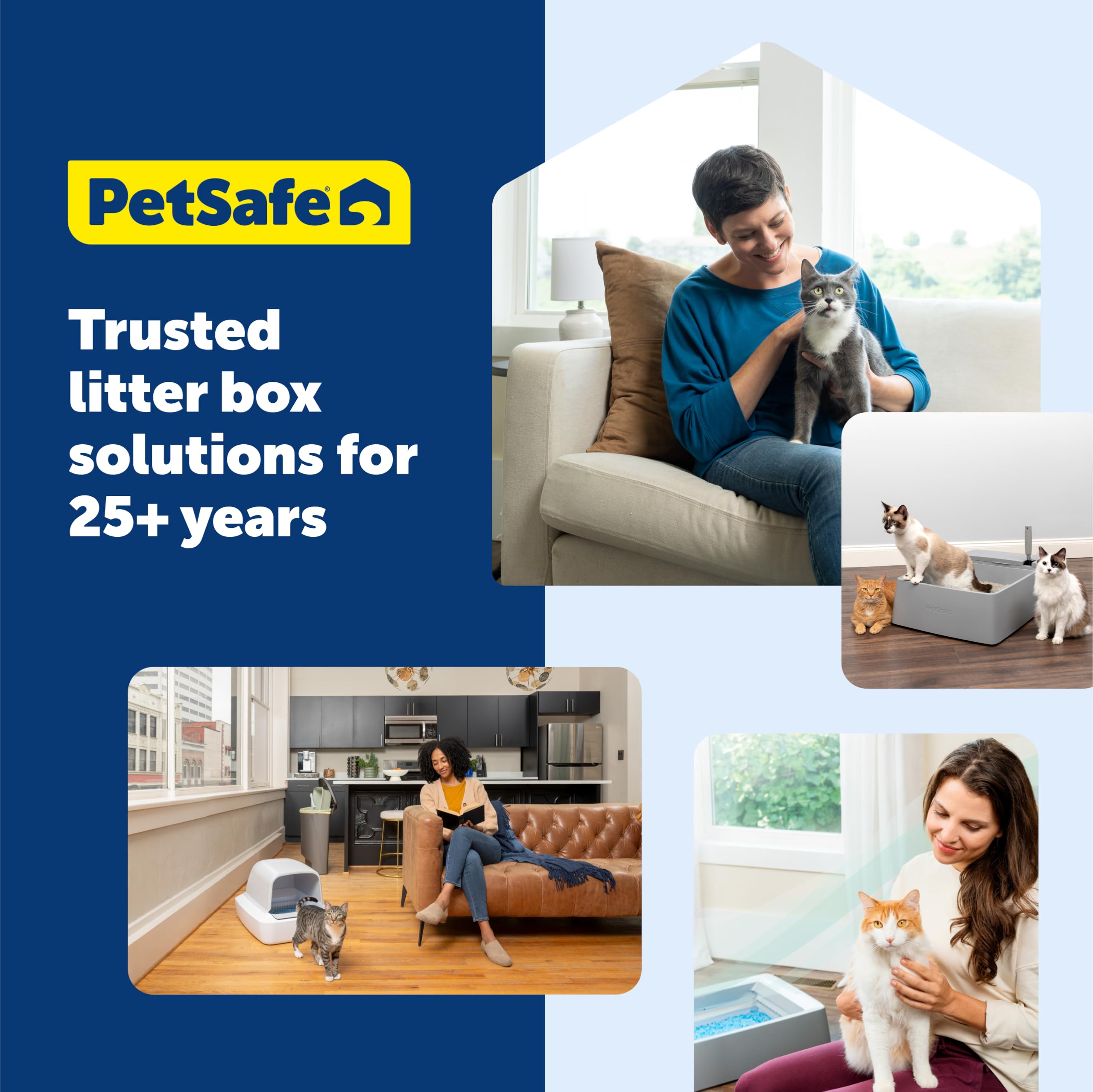PetSafe ScoopFree SmartSpin assembly guide illustrates simple setup