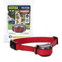 PetSafe Stay & Play transmitter setup in backyard to create a safe play zone