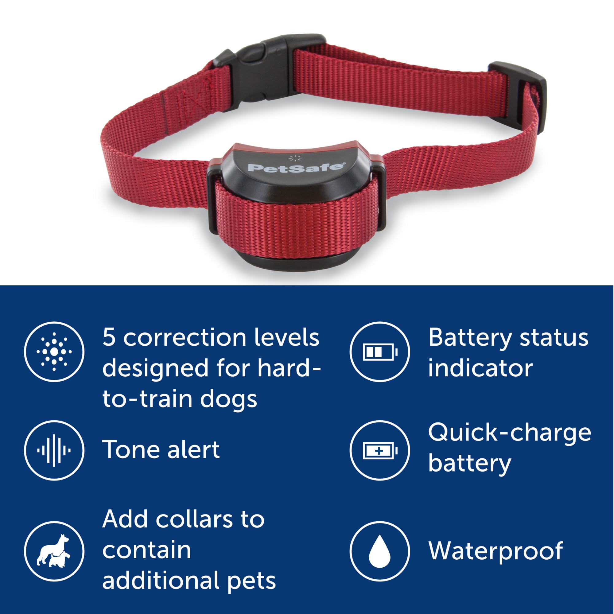 Dog wearing PetSafe Stay & Play receiver collar during training