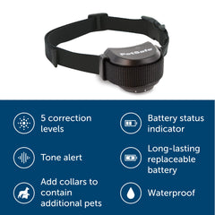 PetSafe Stay & Play replaceable battery collar ensures long-lasting reliability and easy swaps.