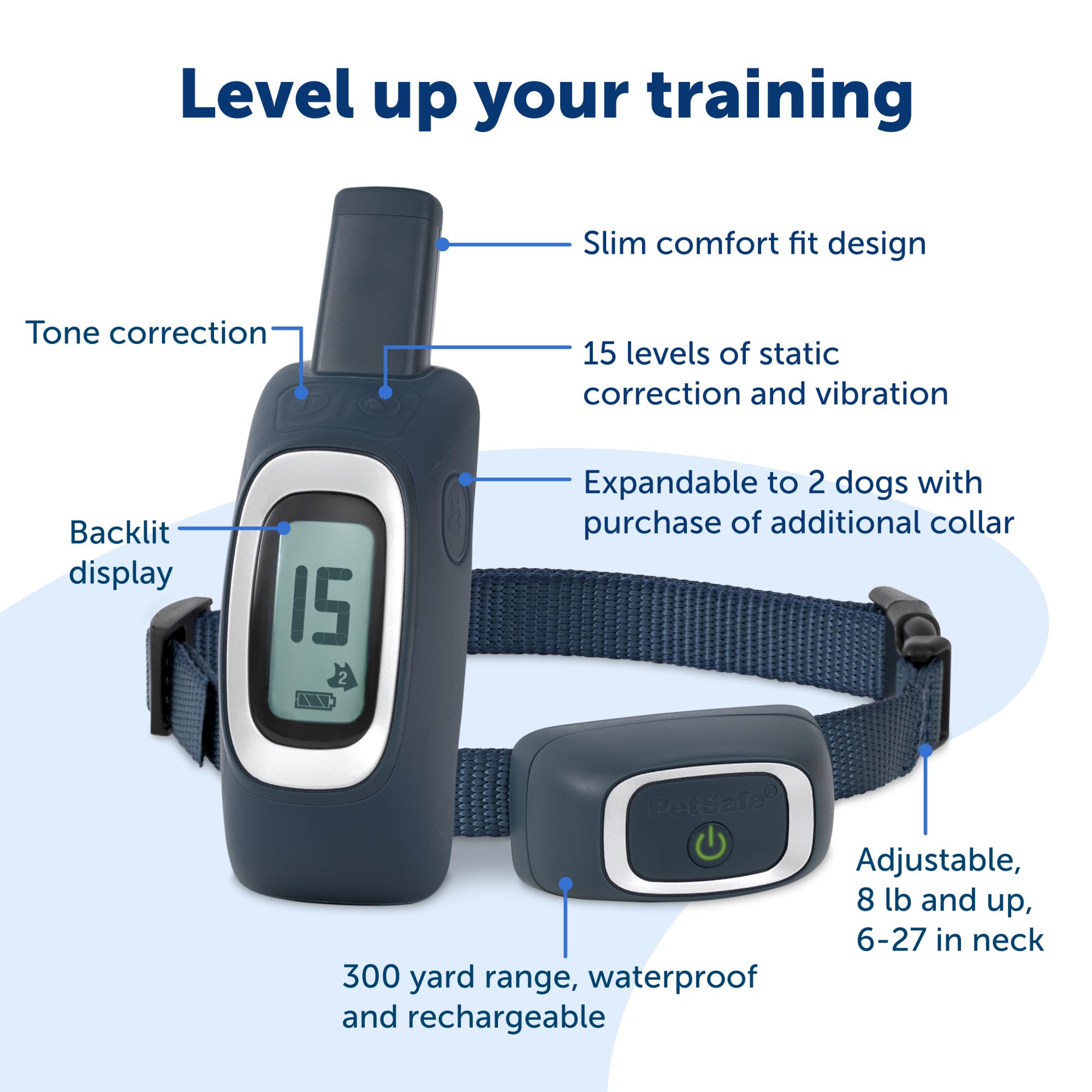 PetSafe waterproof collar close-up demonstrates all-weather durability for adventures.