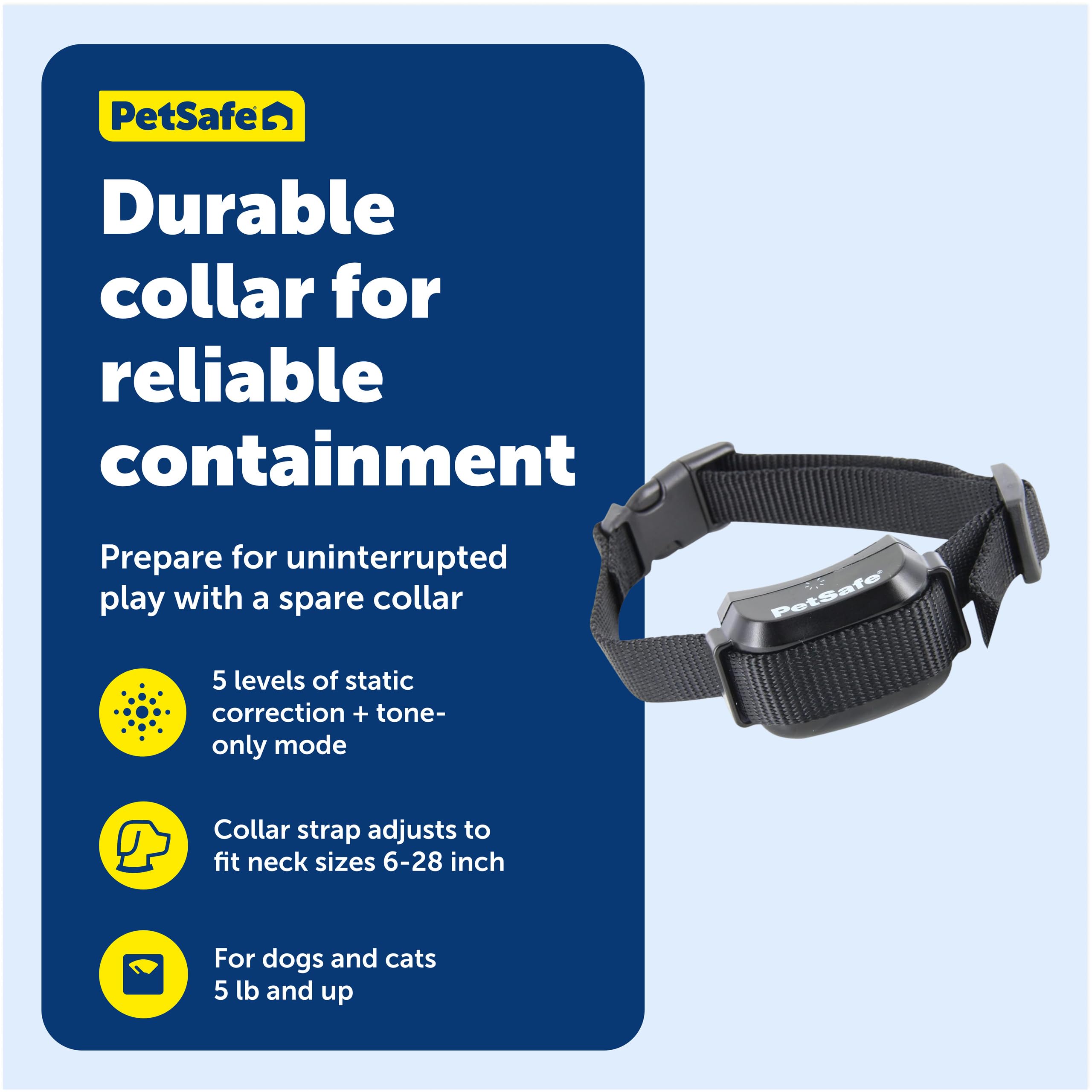 PetSafe YardMax rechargeable system highlights quick charge and long battery life.