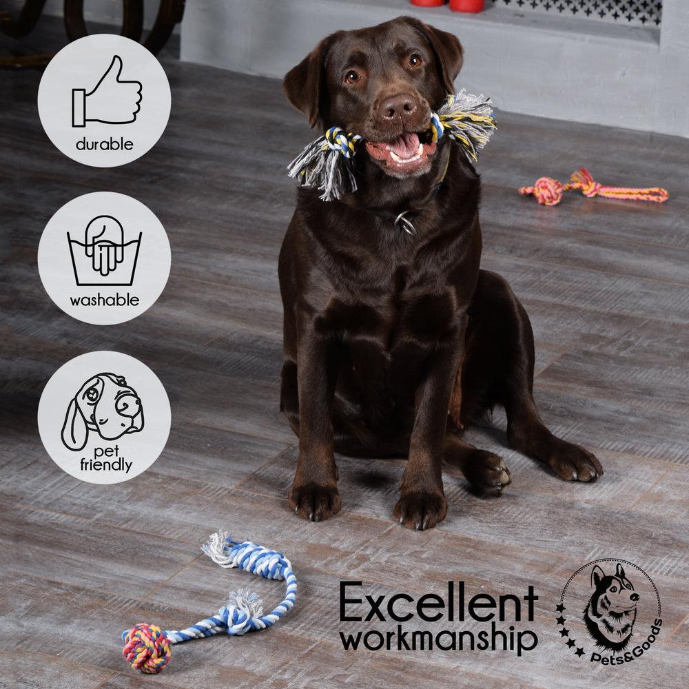 Pets&Goods portable washable rope toy ready for travel and outdoor play.