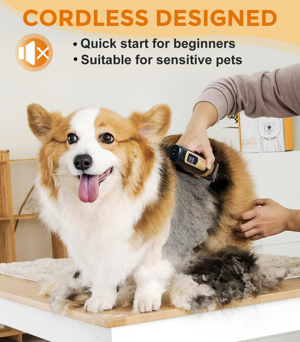 Petsaunter dog clippers blade close-up with titanium ceramic blades for safe trimming
