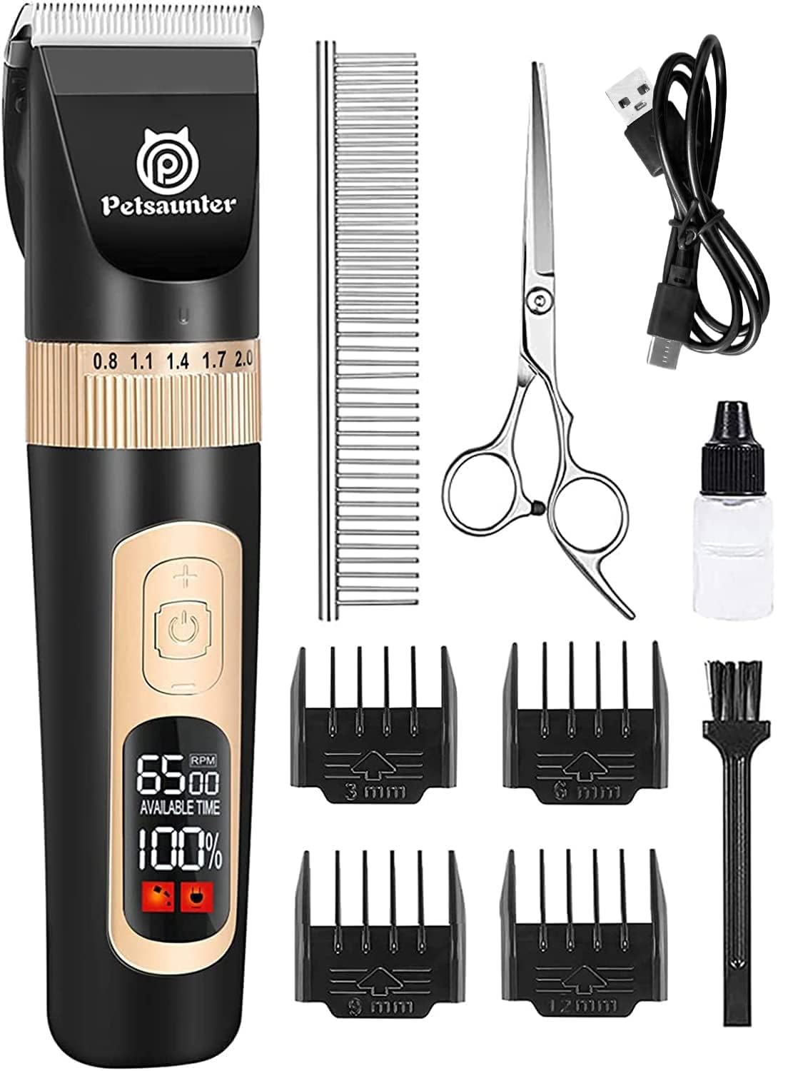 Petsaunter dog clippers front view for easy at-home grooming