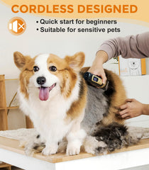 Petsaunter clippers operate quietly to reduce pet stress during grooming