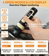 Petsaunter cordless clippers with USB-C charging for convenient grooming anywhere