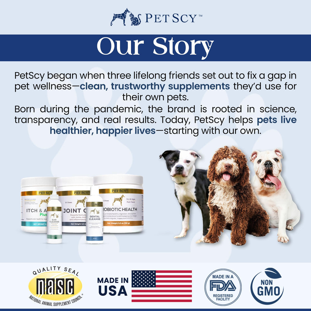 PetScy Probiotic Chews pork flavor appealing to dogs' palates