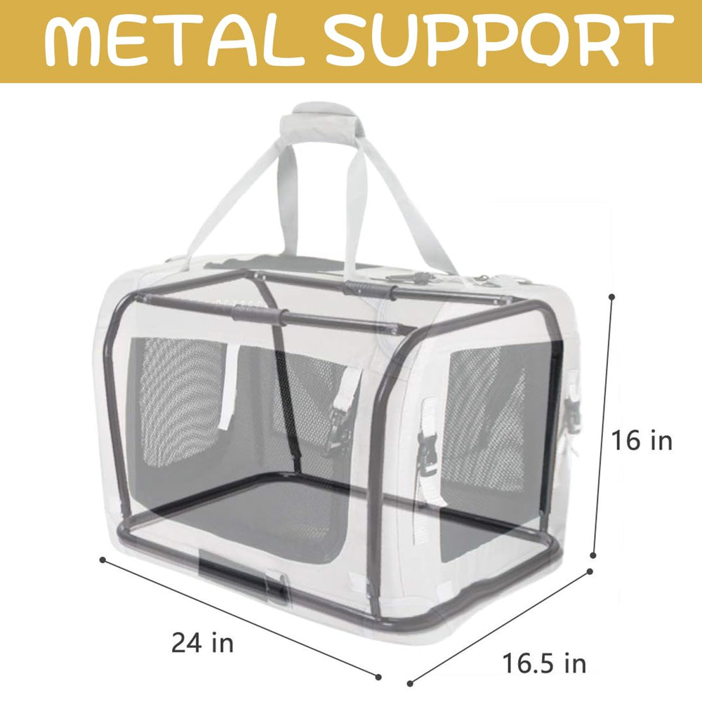 Petseek extra large cat carrier side ventilation provides steady airflow during travel.