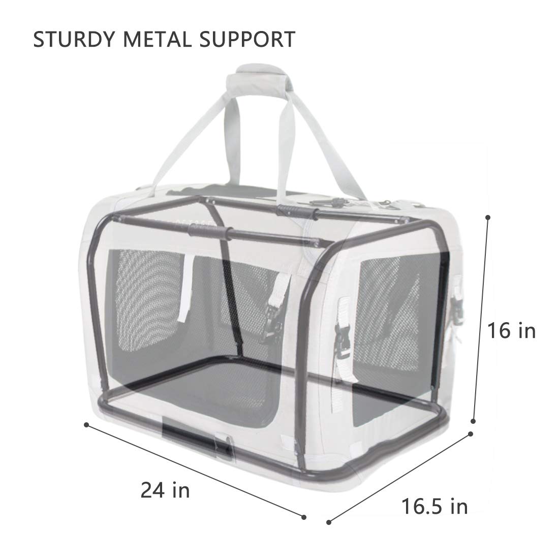 Petseek blue carrier side view emphasizing ventilation panels and secure zippers