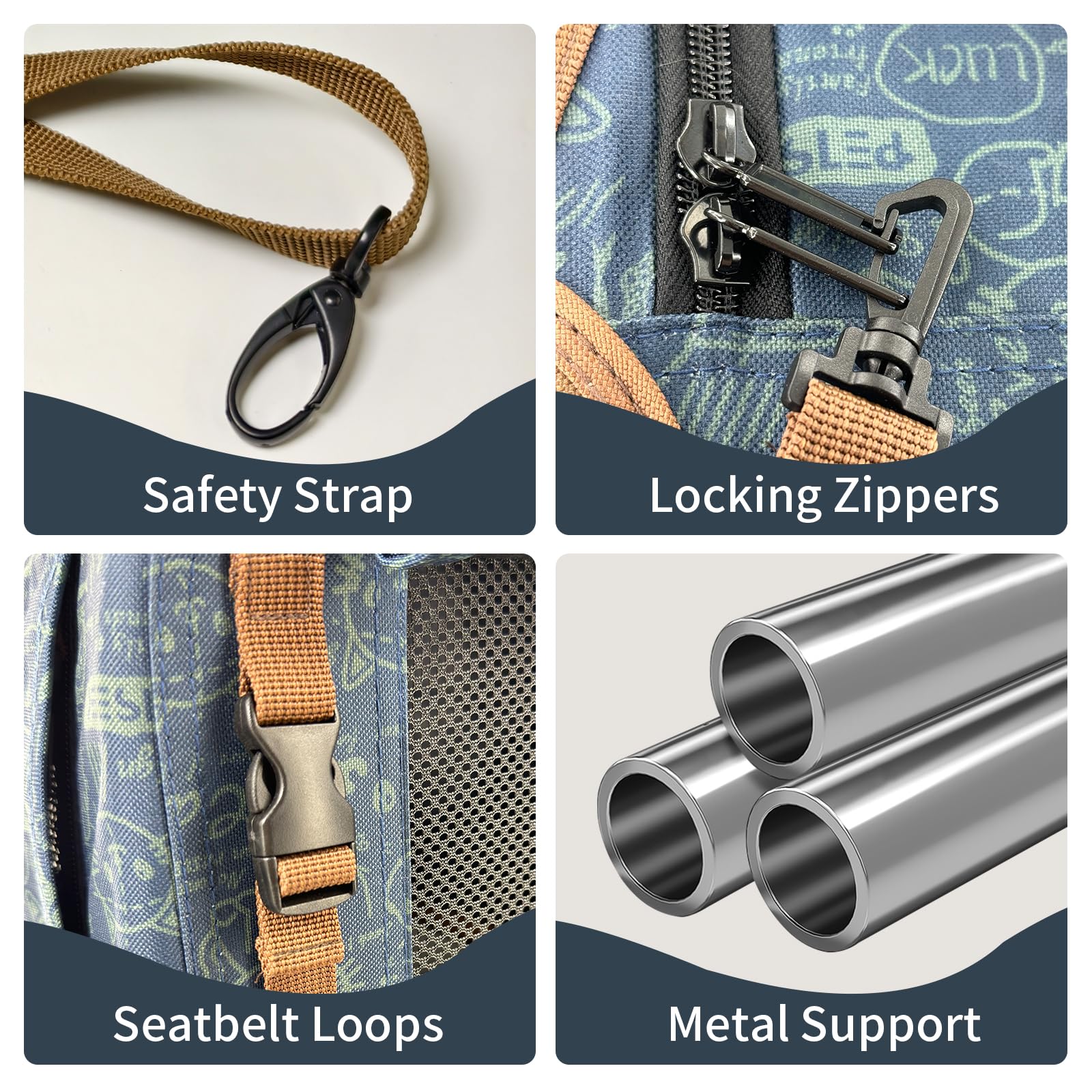 Petseek carrier folded flat for compact storage after trips