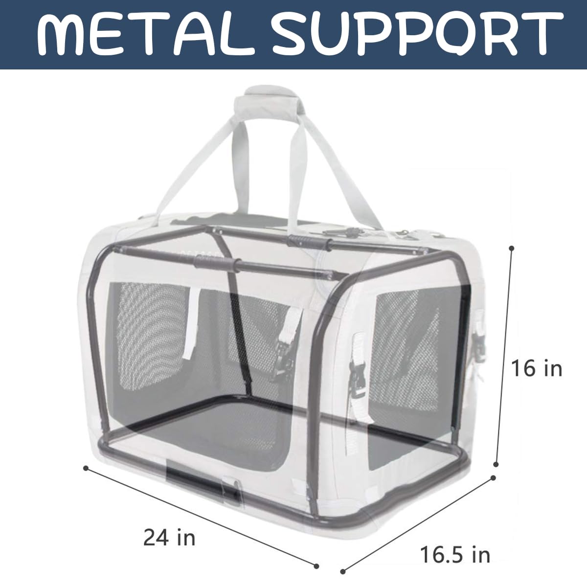 Petseek carrier interior view showing breathable mesh for airflow