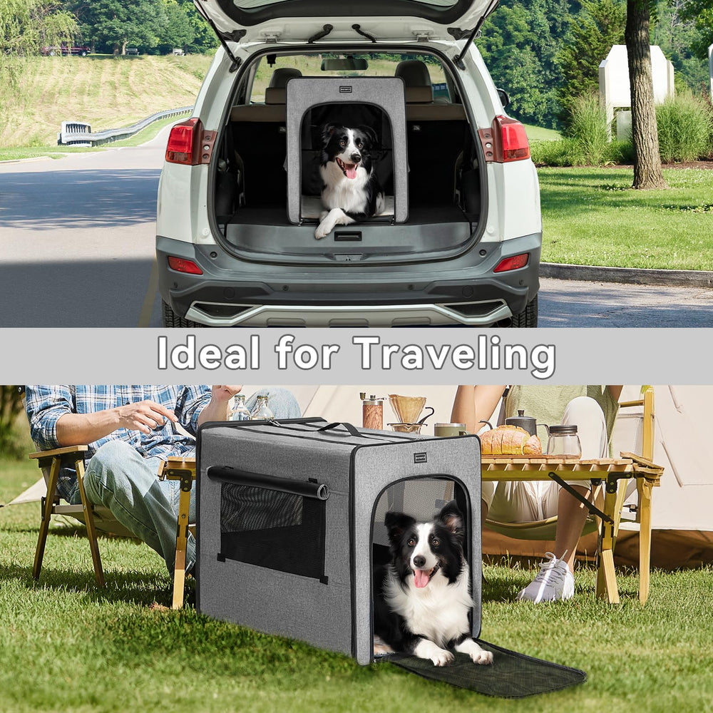 PETSFIT crate includes thick removable mat for plush comfort
