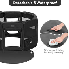 Petsfit 36-inch dog playpen setup instant demonstrates easy indoor training.