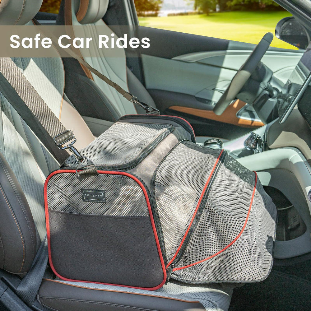 Petsfit expandable carrier folded flat for compact storage when not in use