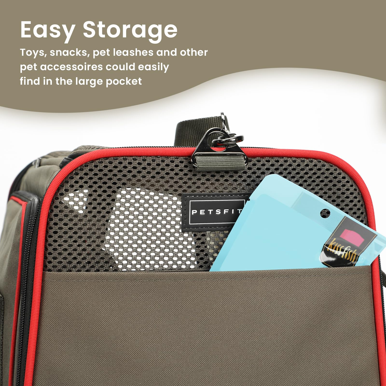 Petsfit soft plush pad provides cushioned comfort during journeys