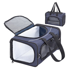 Petsfit airline-approved cat carrier fits under most airplane seats for easy in-cabin travel