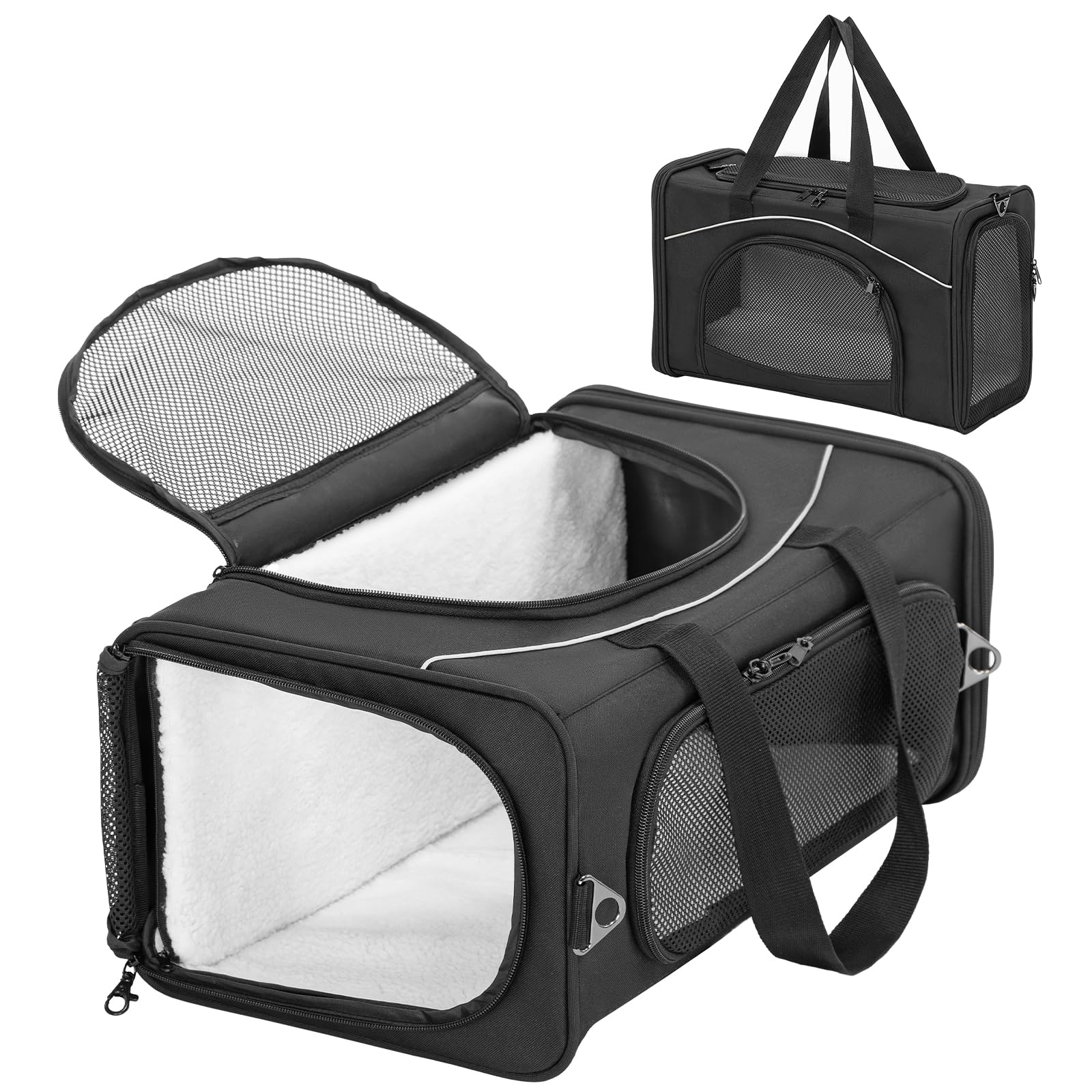 Petsfit airline-approved pet carrier under-seat demonstrates compact cabin travel practicality