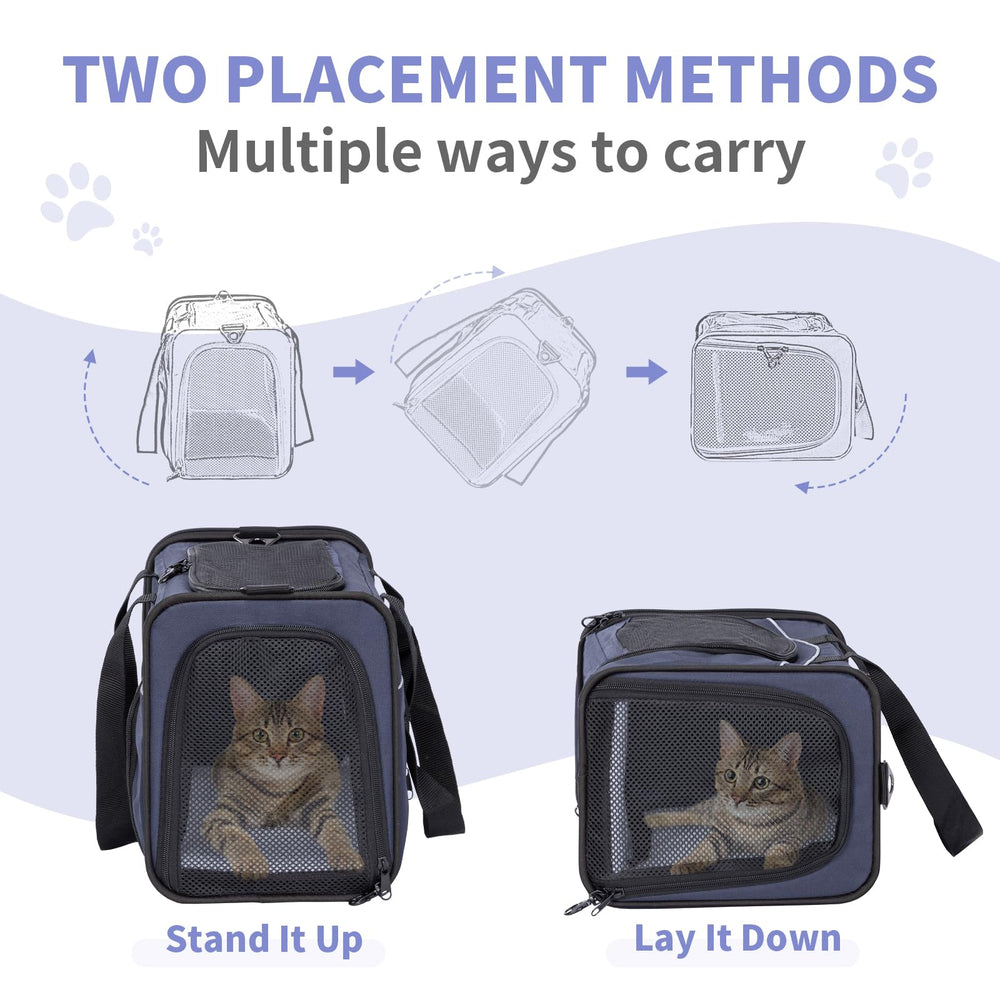 Petsfit anti-loss safety rope and lockable zipper prevent escapes during travel