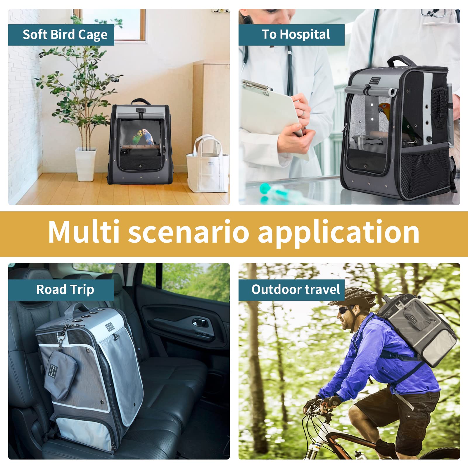 Petsfit suitcase belt and car-seat attachment for secure transport