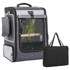 Petsfit bird carrier with shade cover and ventilation for sunny outings