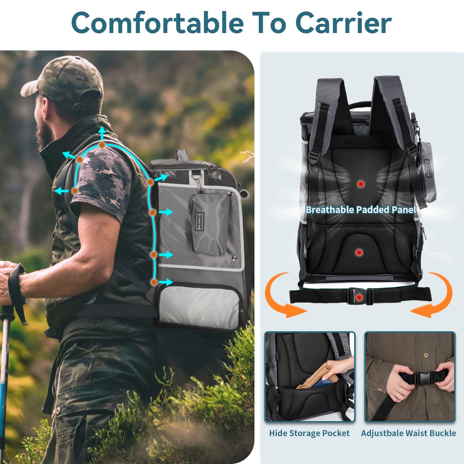 Petsfit side bowls hold water and food for long journeys
