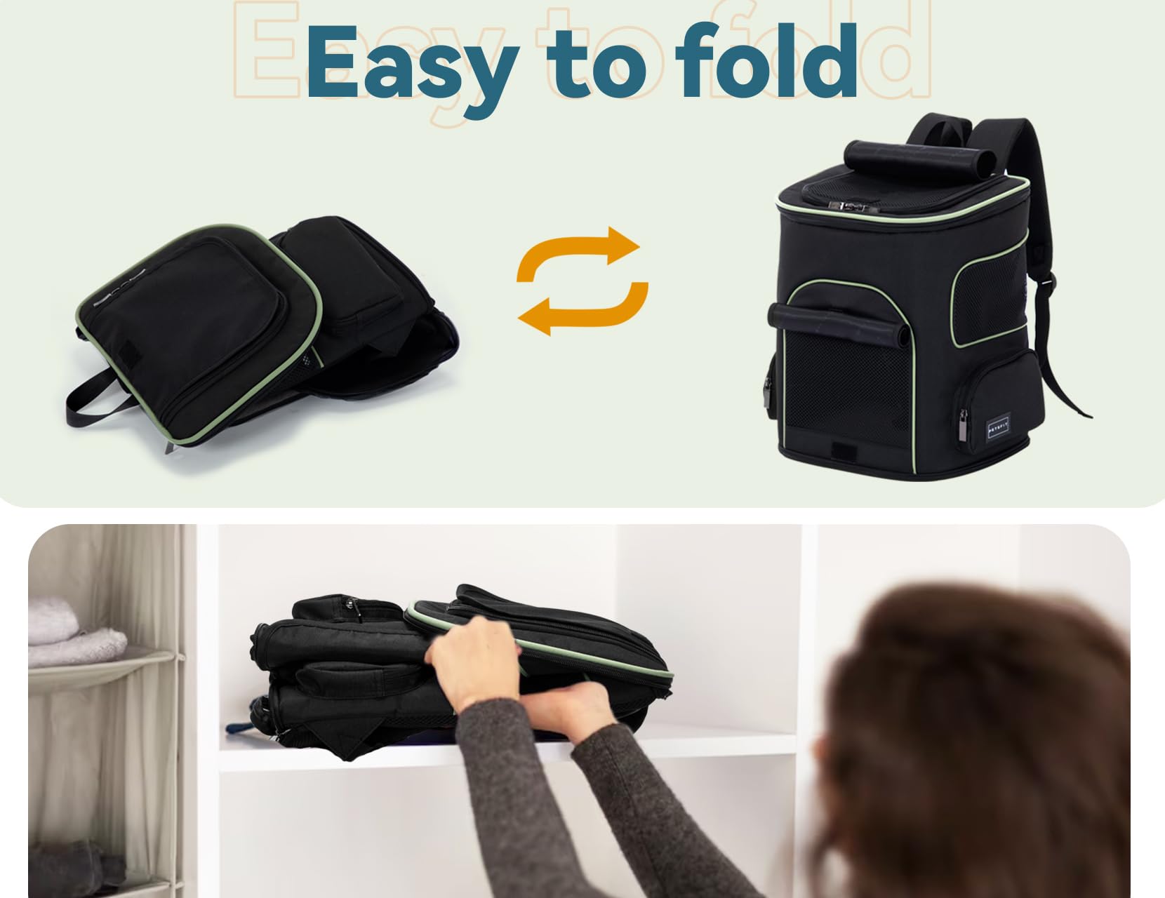 Petsfit black oxford carrier offers durable travel ready protection