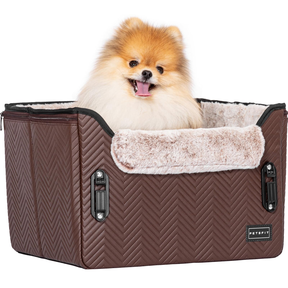 Petsfit car seat doubles as a cozy bed during car trips.