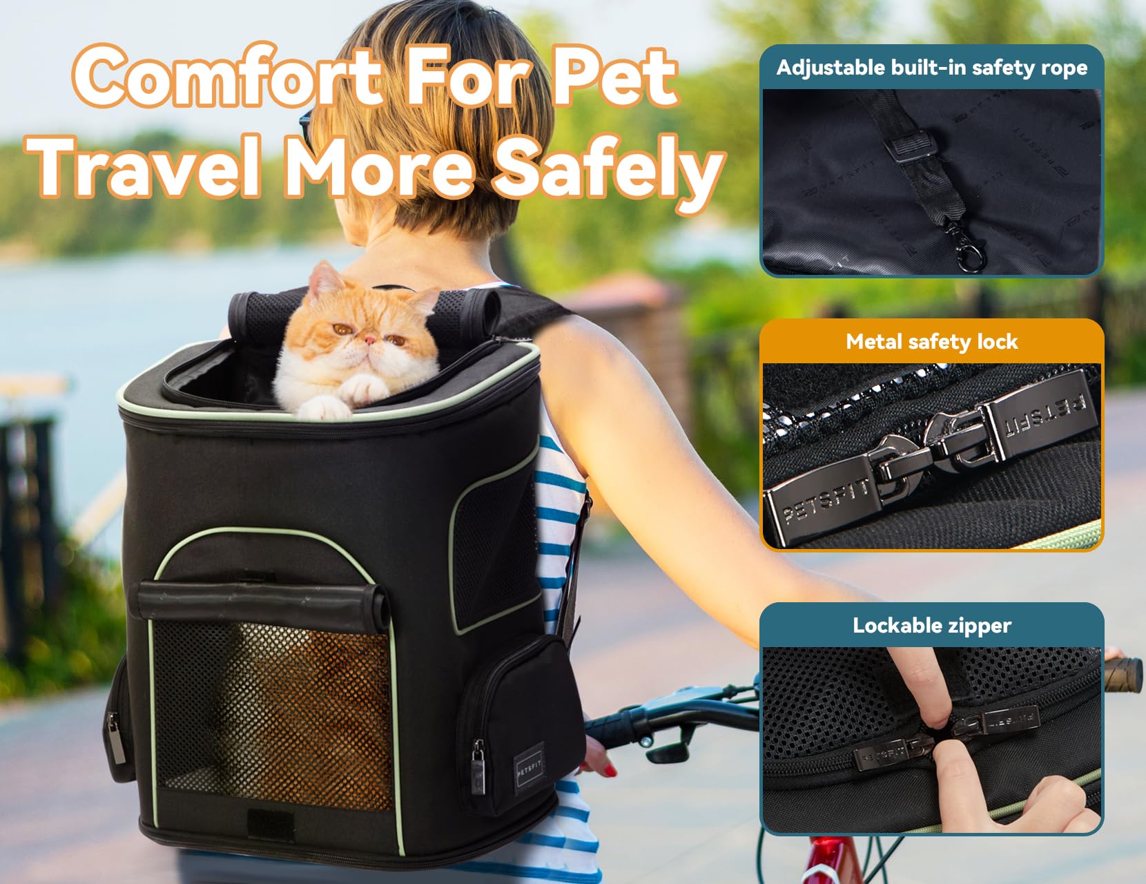 Petsfit carrier interior with room up to 22 lb for small pets
