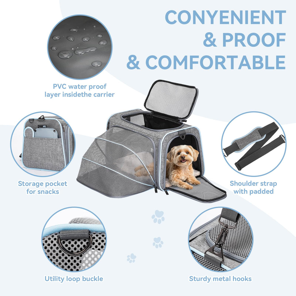 Petsfit oxford-cloth design delivers durability and simple wipe-down cleaning.