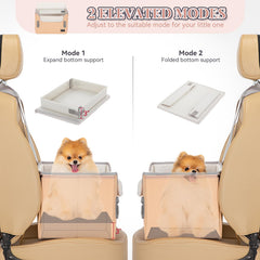 Petsfit cat car seat clip-on leash hidden under cushion for secure outings.