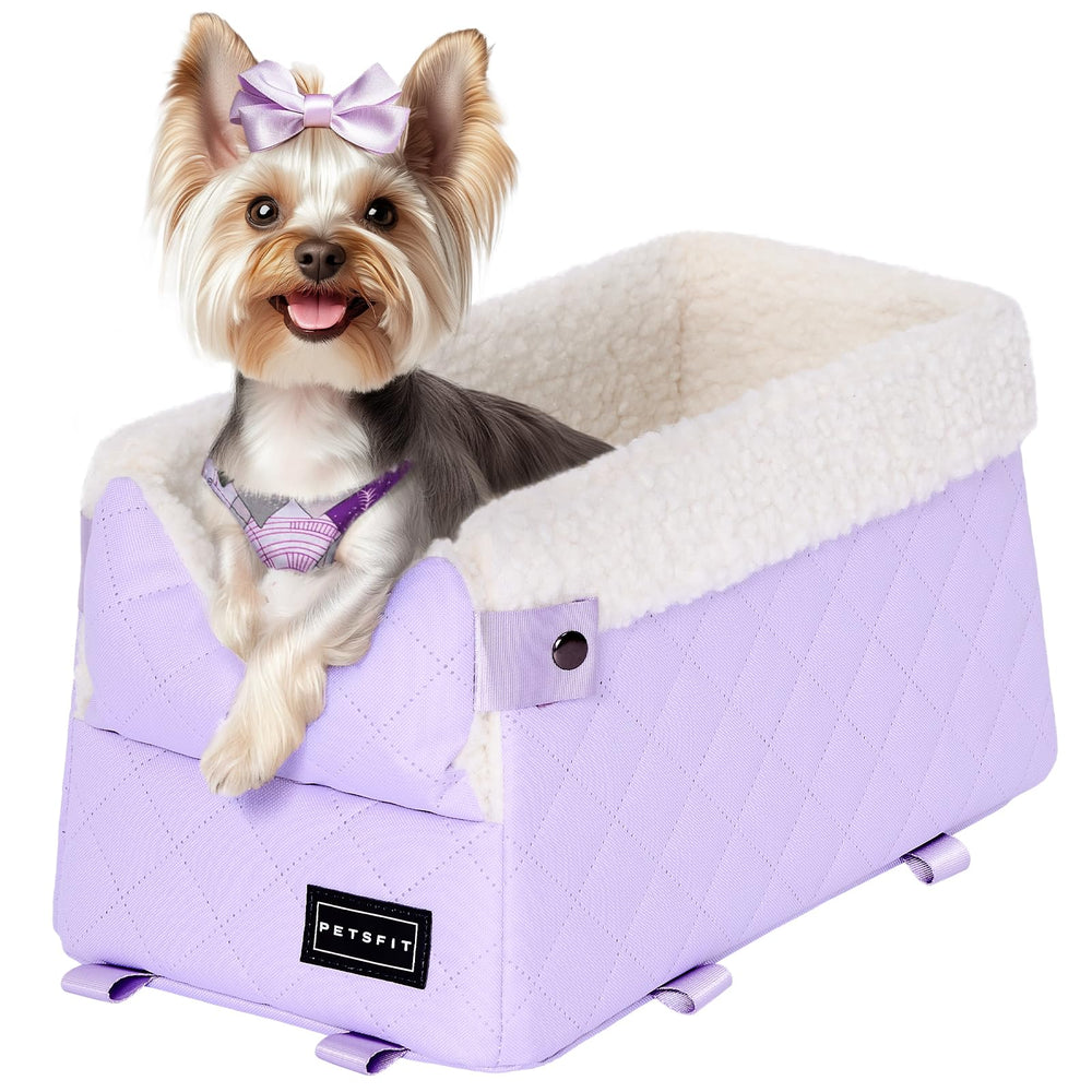 PETSFIT cat car seat purple window view for calmer trips