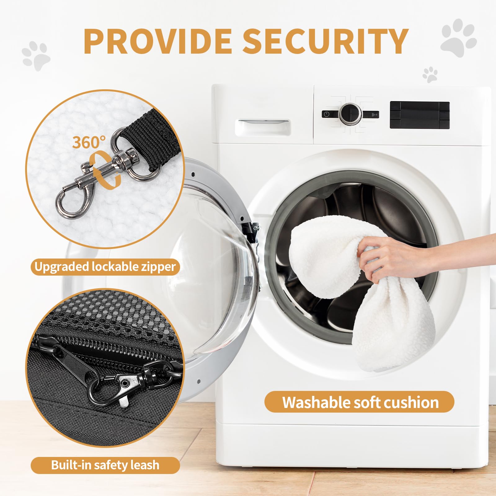 Petsfit cat carrier adjustable padded shoulder strap for comfortable carry
