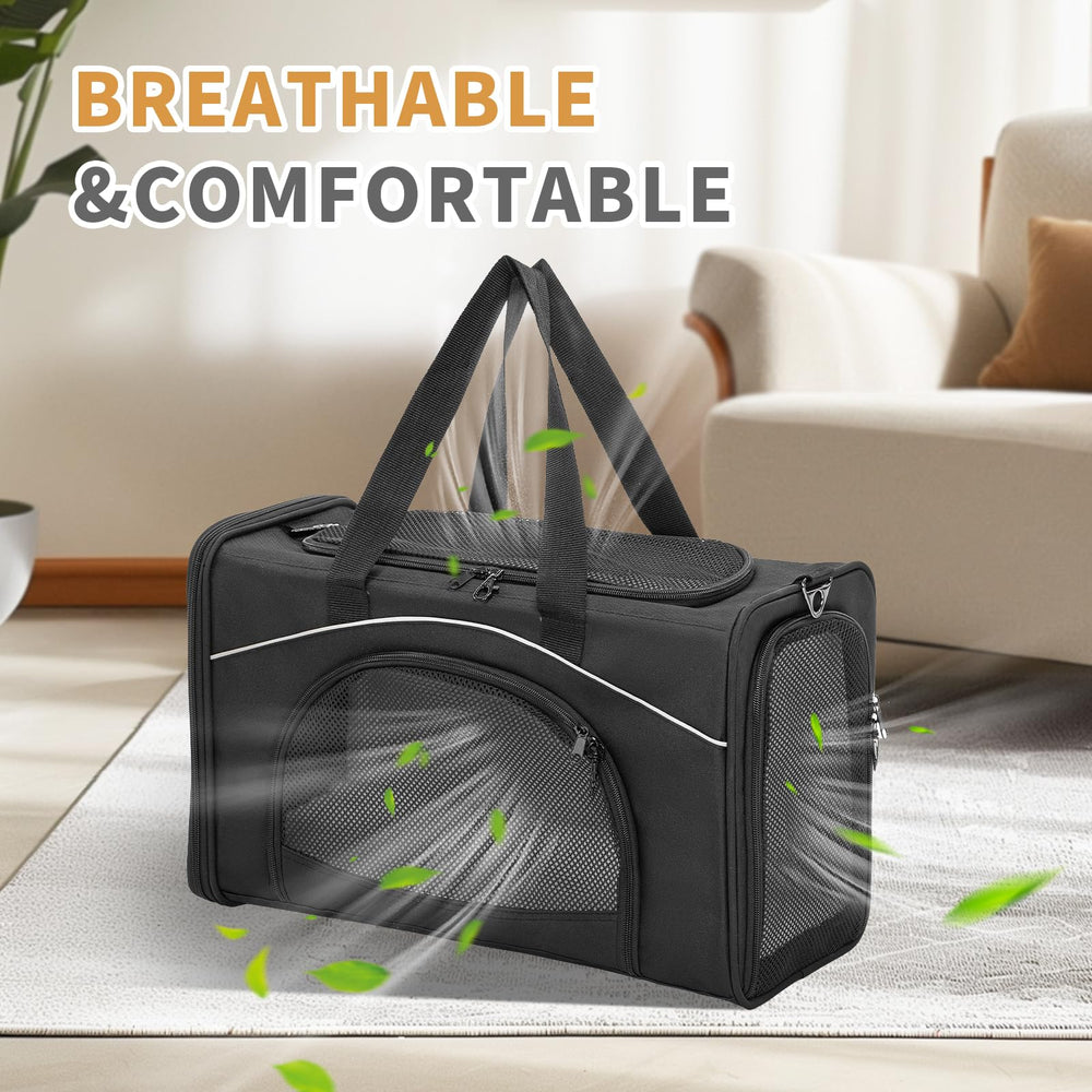 Petsfit cat carrier back luggage strap for secure suitcase attachment