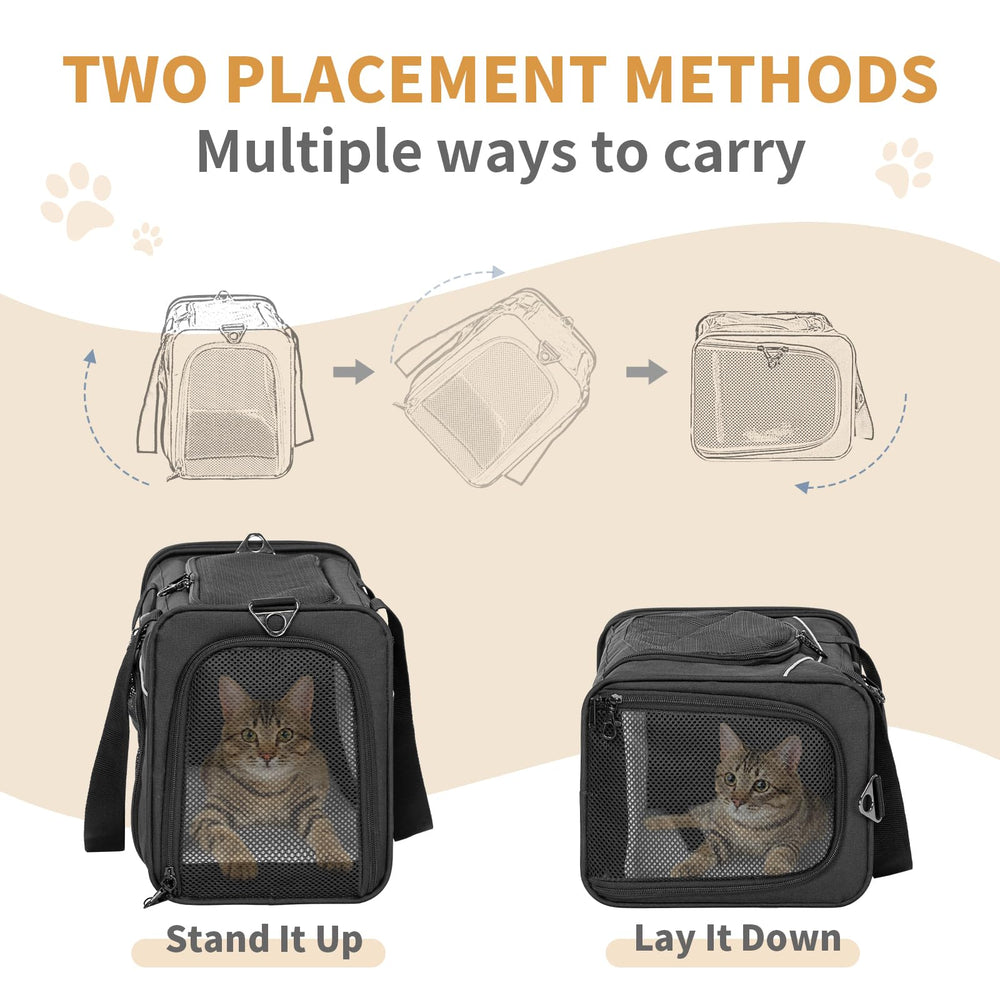 Petsfit cat carrier four mesh panels for airflow and visibility