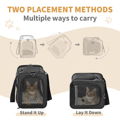 Petsfit cat carrier four mesh panels for airflow and visibility