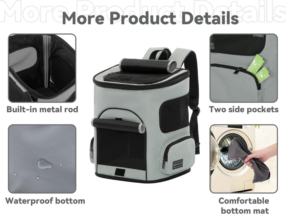 Petsfit cat carrier interior space view showing generous room for pet movement.