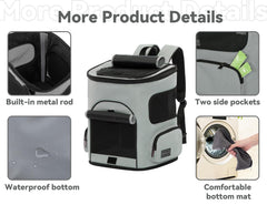 Petsfit cat carrier interior space view showing generous room for pet movement.
