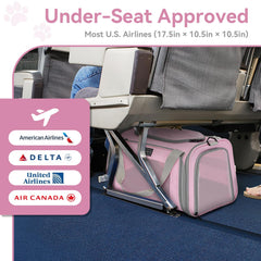 Petsfit cat carrier with locking zippers and safety leash for secure transport.