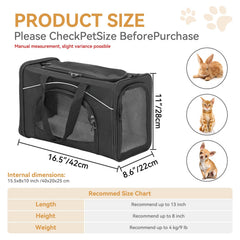Petsfit cat carrier removable padding on both sides for versatile standing or lying positions