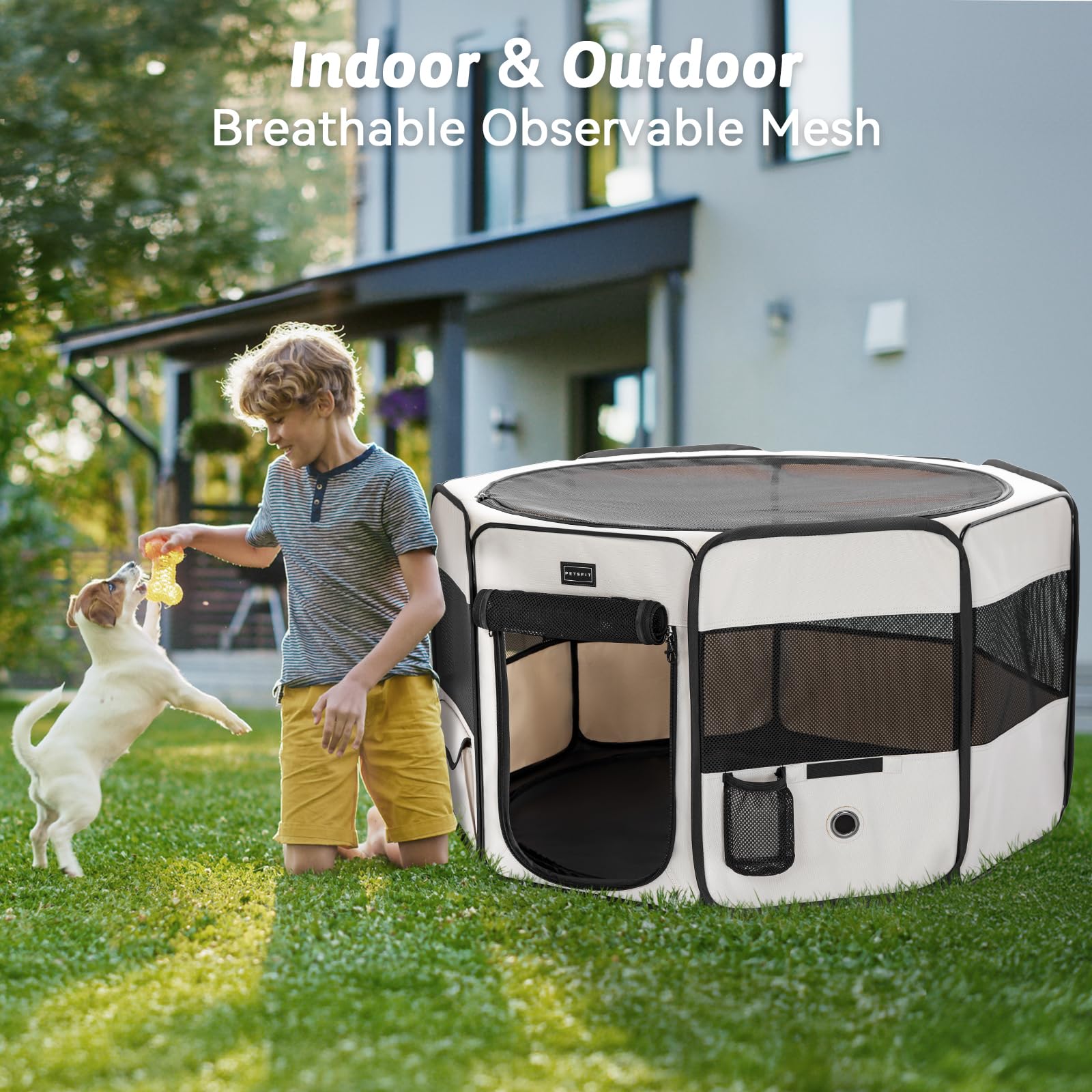 Petsfit cat-observation-deck-roof reveals additional space for cats to observe while contained.