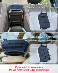 Petsfit center-console dog car seat blue harness-clip adds secure attachment.