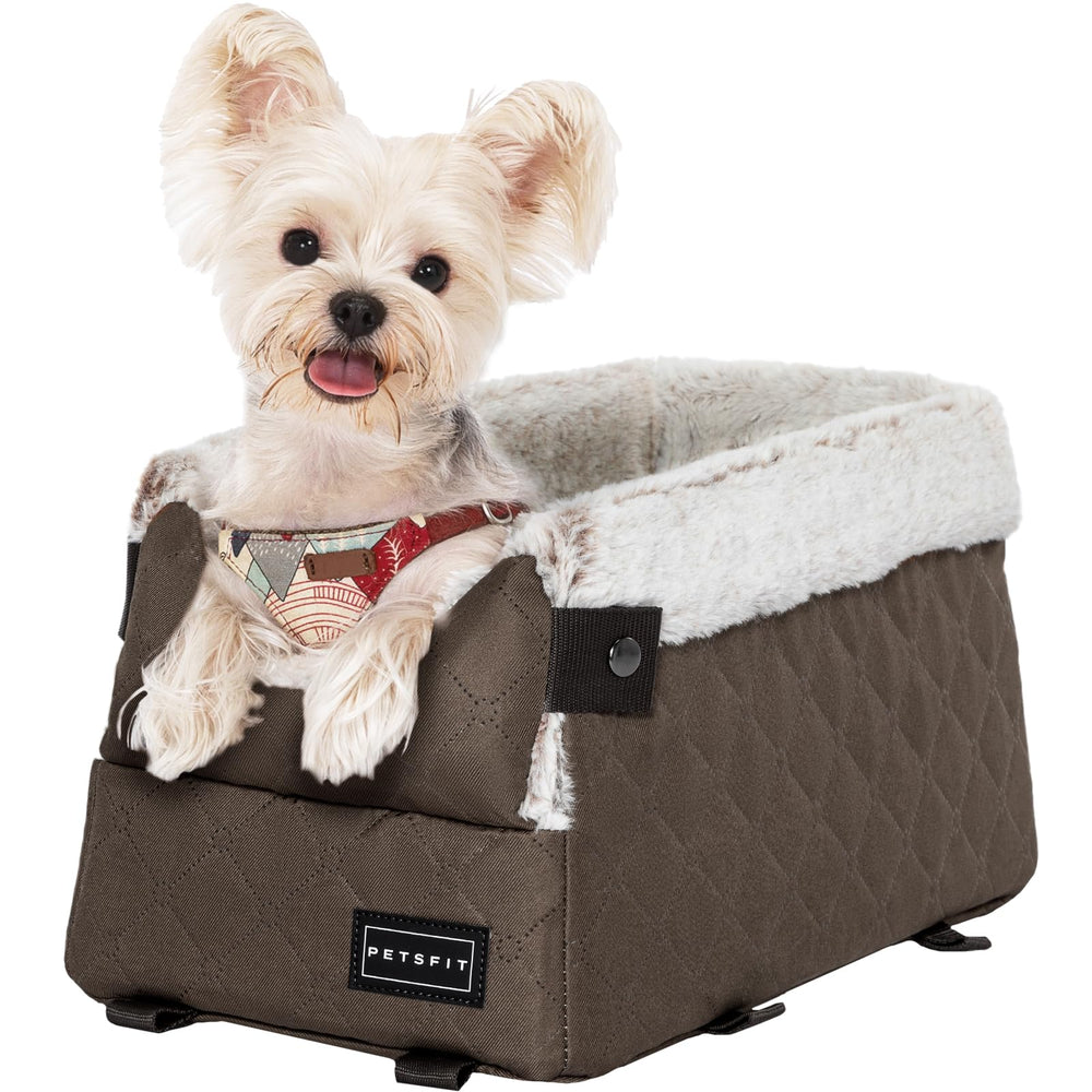 Petsfit center console dog car seat coffee compact size suitable for various cars