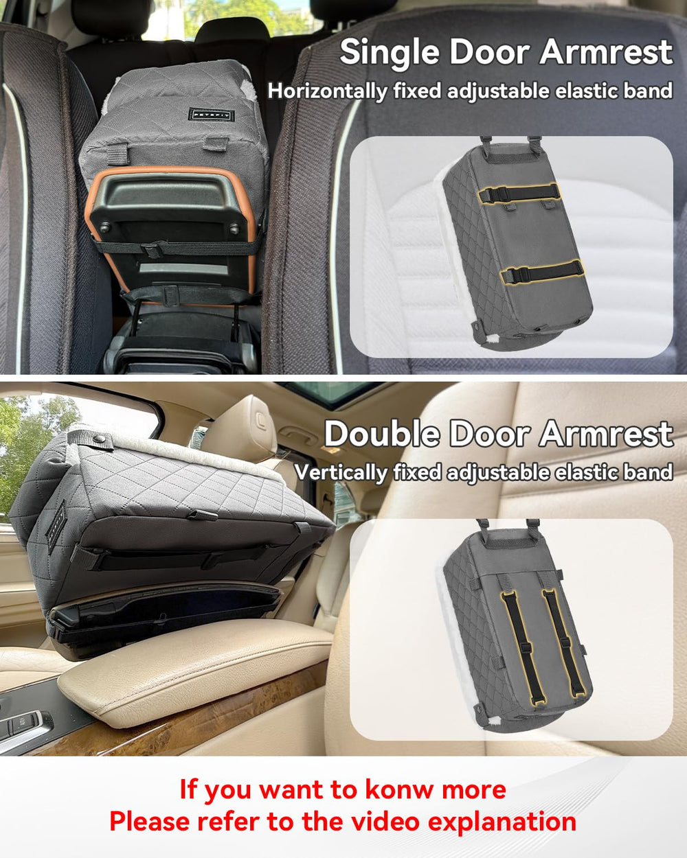 Petsfit center console dog car seat safety hooks emphasize side protection