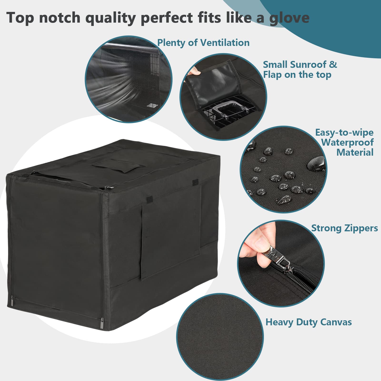 Petsfit crate cover detachable back design simplifies setup and pet interaction