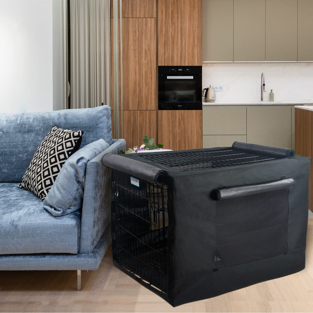 Petsfit crate cover with handle enables easy portability during outings